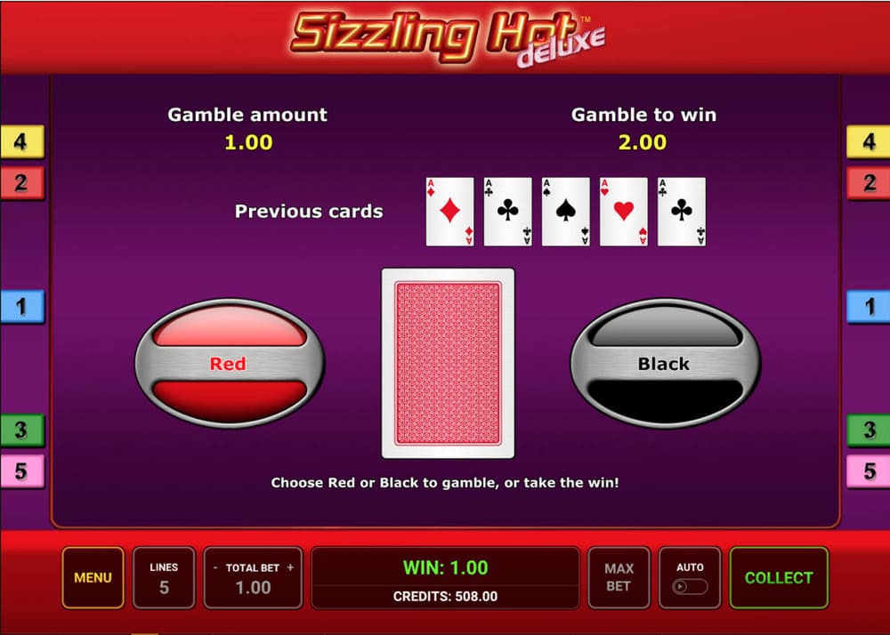 sizzling-hot-deluxe-Gamble Funkce